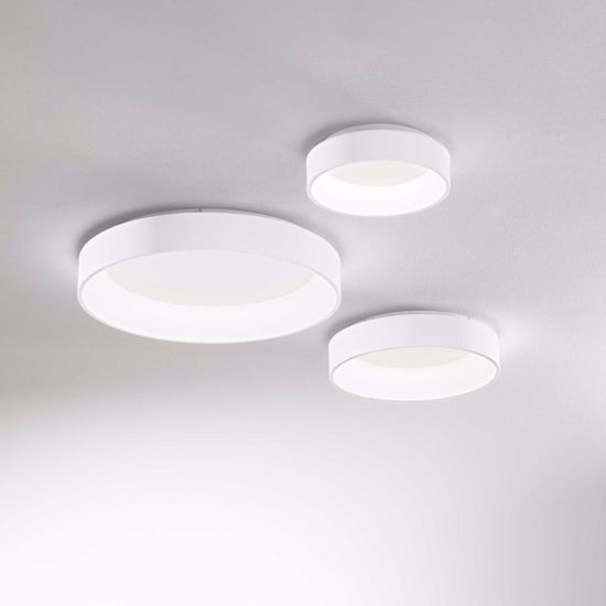 Ziggy pl d060 plafoniera led tonda bianco 60cm 3000k per salotto ideal lux