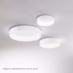 Ziggy pl d060 ideal lux plafoniera a led 3000k rotonda nera  minimalista per soggiorno