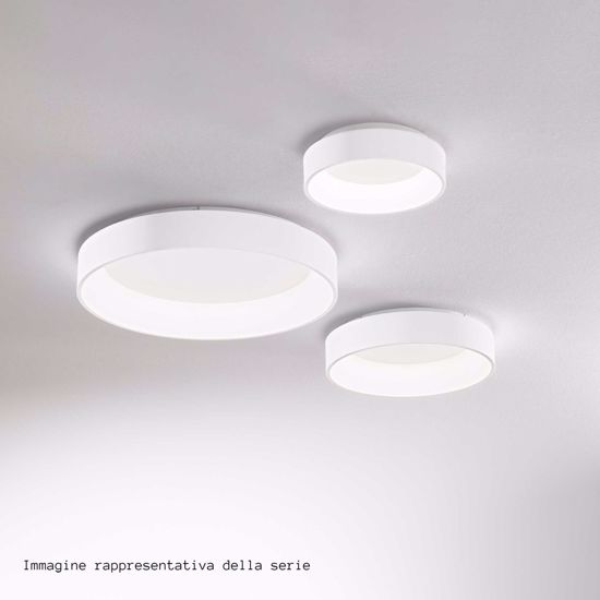 Ziggy pl d060 ideal lux plafoniera a led 3000k rotonda nera design minimalista per soggiorno