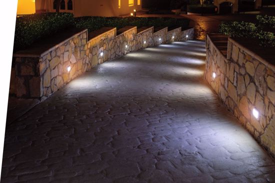 Segnapasso bianco per esterno da incasso led 10w 4000k