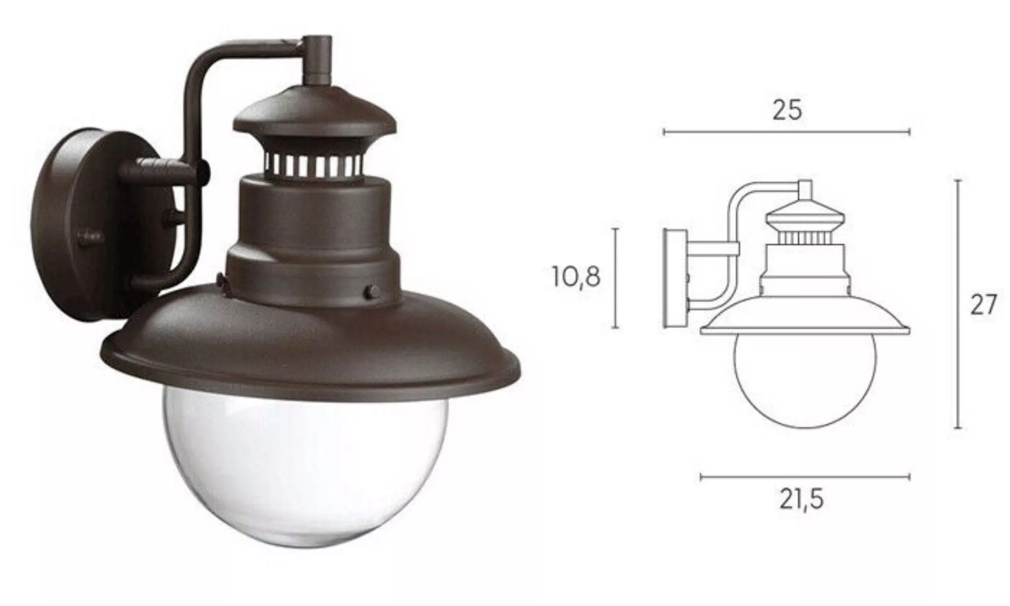 Licht-Erlebnisse Lanterna da esterno Warschau elegante rustica