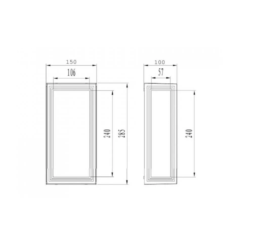 Applique da esterno giardino rettangolare antracite ip54 - 653D