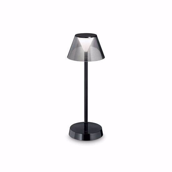 Lolita tl ideal lux lampada da tavolino portatile ip54 led 3000k nera dimmerabile