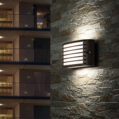 ISYLUCE  Lampada da parete-segnapasso in PC/ABS 301 e-seaLED – Bianco /  Antracite – 4000K / 240lm
