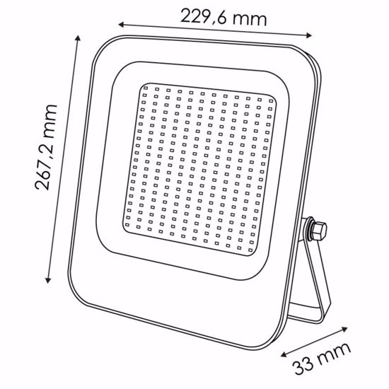 Faro proiettore per esterni  150w 6000k ip65 dimmerabile