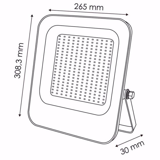 Faro da esterno 200w 6000k ip65 orientabile