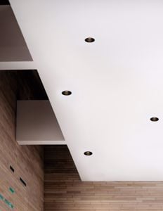 Faretto nero da incasso a soffitto per cartongesso