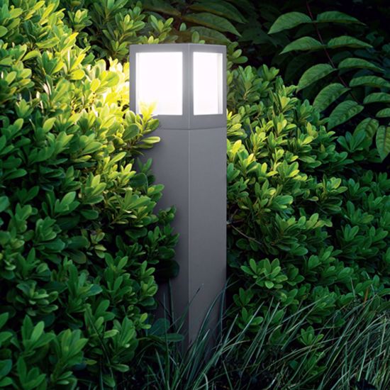 Gea luce nora lampione da giardino moderno grigio