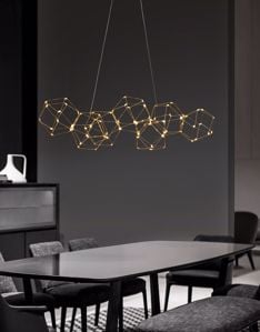 Lampadario costellazione oro moderno per soggiorno led 33w 3000k