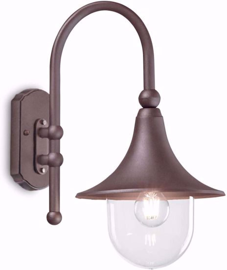 Cima ap1 applique lanterna da esterno corten marrone ip43 ideal lux