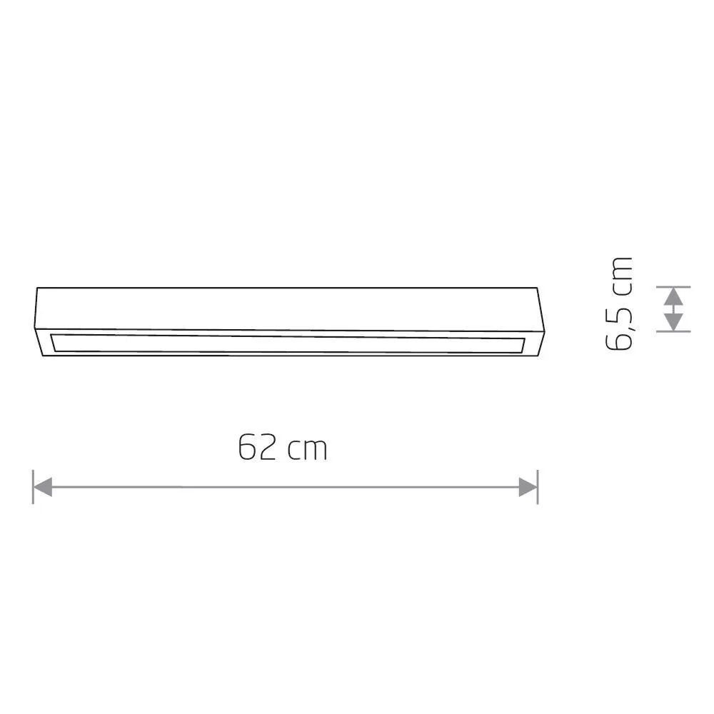 Plafoniera slim nera 122cm tubo led 22w 3000k moderna per interni - 7FFB
