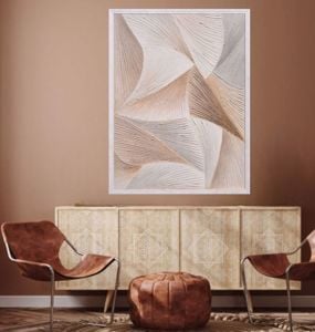 Quadro astratto verticale 90x120 moderno dipinto con cornice