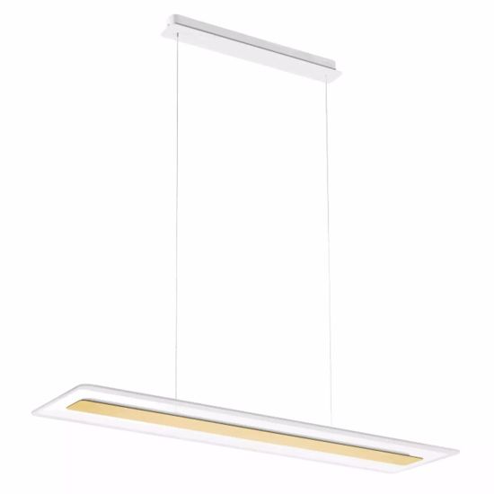 Antille oro linea light lampadario a sospensione per salotto led 45w 3000k