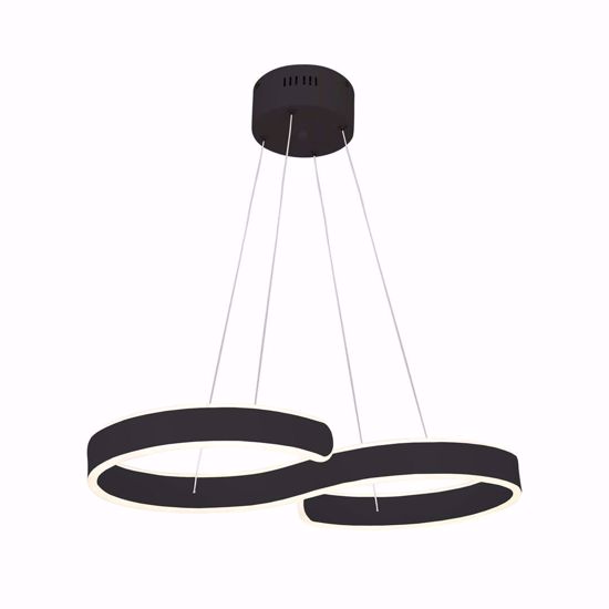 Lampadario design moderno per soggiorno nero led 4000k 50w