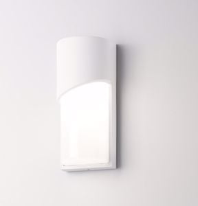 Applique da esterno alluminio ip54 bianca per lampadina e27