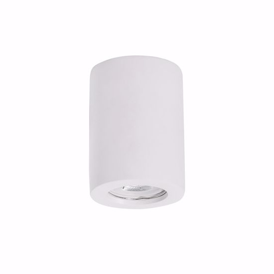 Plafone da soffitto led gu10 gesso bianco cilindro pitturabile