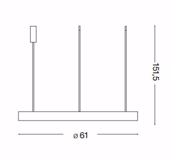 Gemini sp d061 bianco ideal lux lampadario moderno led 48w 3000k