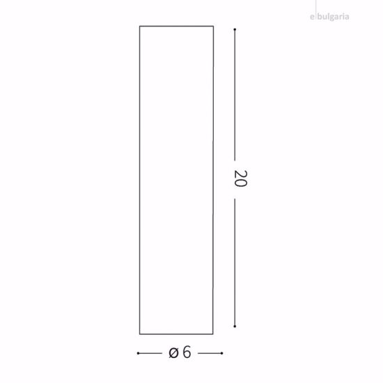 Ideal lux look pl1 faretto led cilindro nero da soffitto gu10 7w 3000k