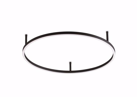 Ideal lux oracle slim pl d070 round plafoniera a led 3000k nera 70cm