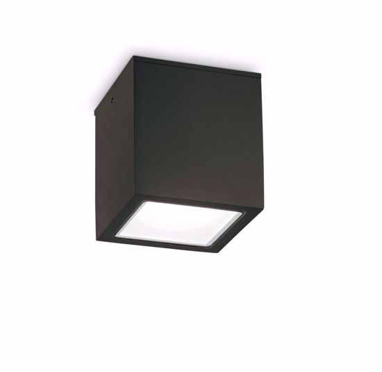 Ideal lux techo pl1 small faretto nero per soffitto da esterno ip54