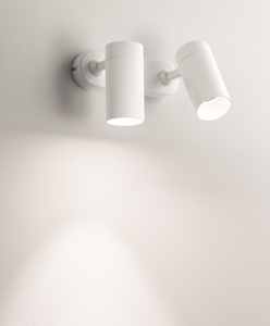 Lampada da parete soffitto 2 faretti led orientabili bianco isyluce