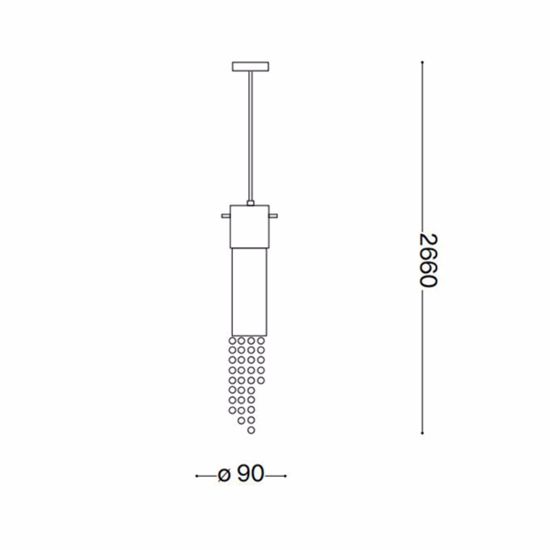 Gocce sp1 ideal lux lampadario di critallo per comodino camera da letto