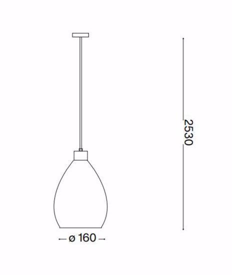 Ideal lux bergen-2 sp1 lampada sospensione vetro decorato fume