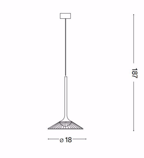 Tristan sp ideal lux lampada a sospensione led 3000k cavo regolabile oro metallizzato