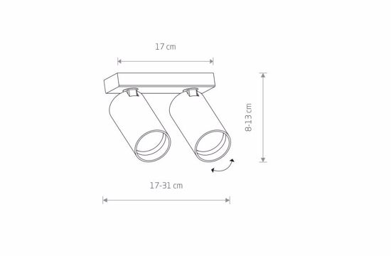 Faretti led neri da soffitto 2 luci orientabili