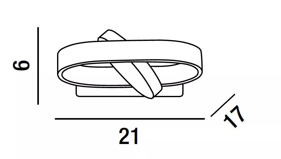 Applique led 6w cct orientabile moderno bianco perenz belt - 6776BCT