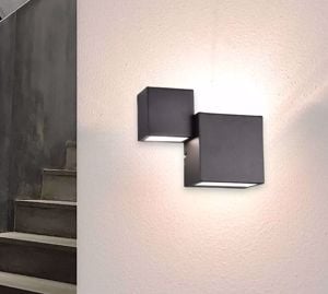 Cromia lampada parete applique cubo da muro plafoniera design moderno