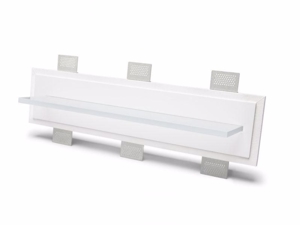 Mensola luminosa da incasso gesso led 12w 2700k vetro