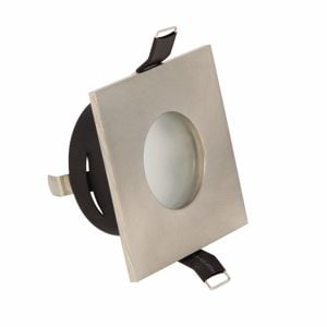 Faretto per bagno doccia da soffitto quadrato nickel ip65