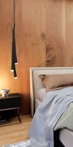 Lampada comodino camera da letto usb caricatore wireless bianca design  moderna - 5FE5