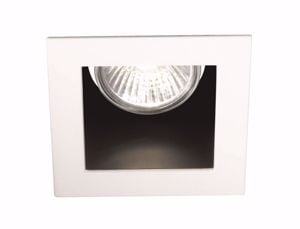 Ideal lux funkyfaretto quadrato da incasso a soffitto gu10 220v metallo cornice bianco interno nero