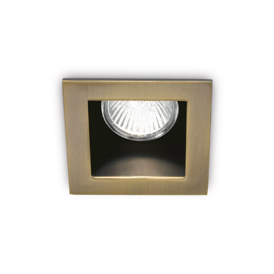 Funky fi ideal lux faretto quadrato da incasso brunito per controsoffitto