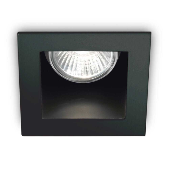 Ideal lux funky fi faretto nero quadrato da incasso per controsoffitto