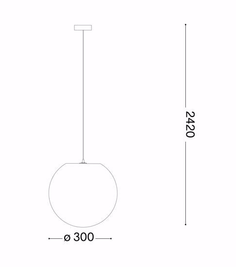 Carta sp1 d30 lampada a sospensione sfera effetto carta ideal lux