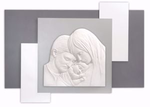 Capezzale Sacra Famiglia 100x75 cm grigio