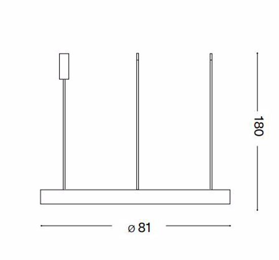 Gemini sp d081 lampadario design moderno led 60w 3000k ideal lux  nero