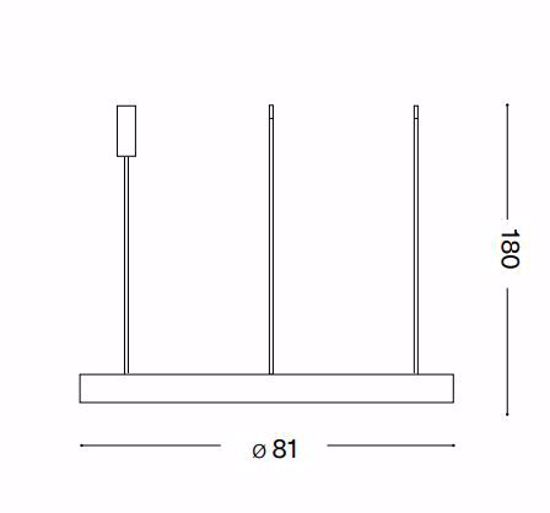 Gemini sp d081 lampadario design moderno led 60w 3000k ideal lux  nero