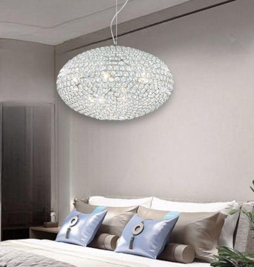 Lampadario di cristallo stanza da letto ideal lux orion sp8