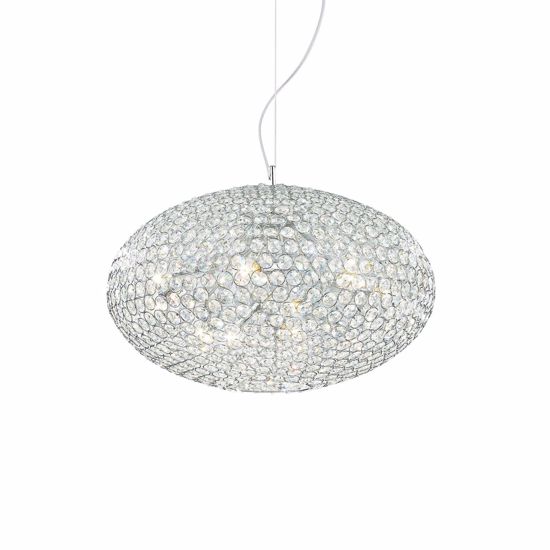 Lampadario di cristallo stanza da letto ideal lux orion sp8