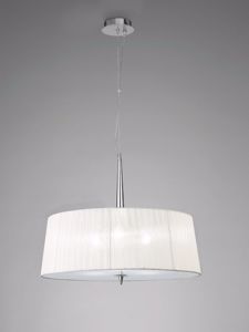 Lampadario stanza da letto paralume organza bianco