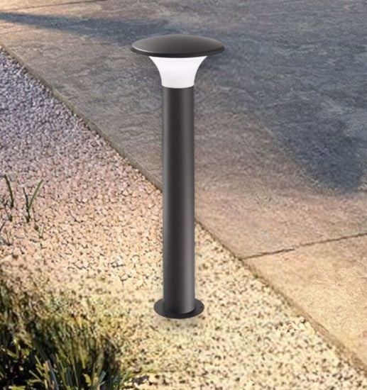 Lampione paletto da giardino moderno antracite gea luce