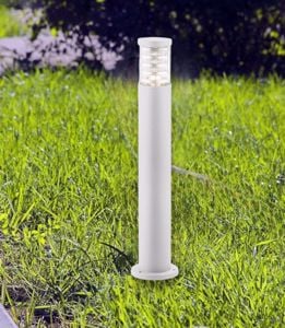 Paletto tronco pt1 h80 bianco ideal lux lampione da giardino esterno ip65