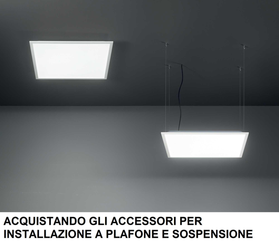 Ideal lux led panel led recessed frame da incasso confezione 2 pannelli