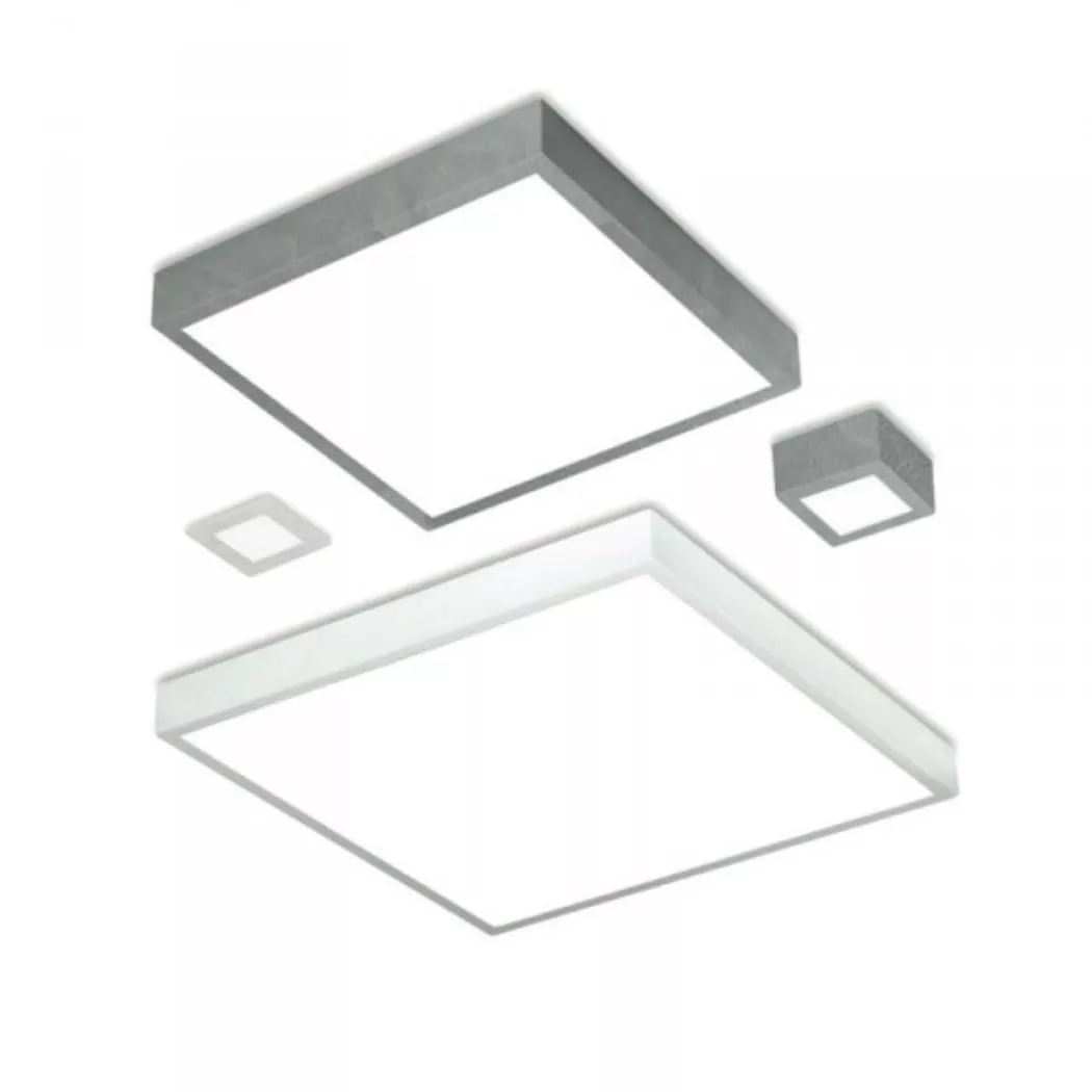 Linea light plafoniera led box squadrata bianca 31w 3000k soffitto parete -  8231