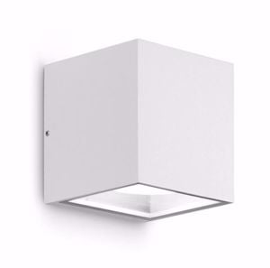 Gea luce apo applique da esterno cubo bianco