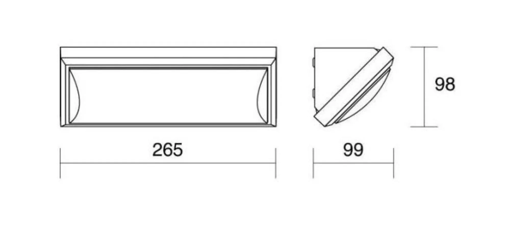 Isyluce applique da esterno led 3000k protezione salsedine ip65 antracite -  306W